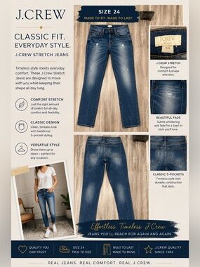 J. Crew Women’s Skinny Jeans in Medium Blue Wash